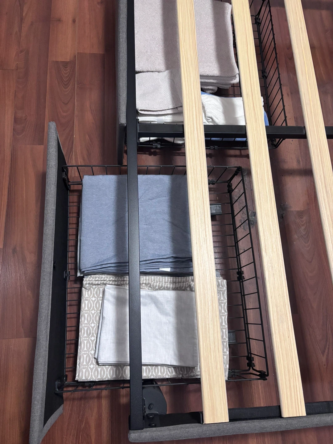 Upholstered Bed Frame with Storage - photo 2