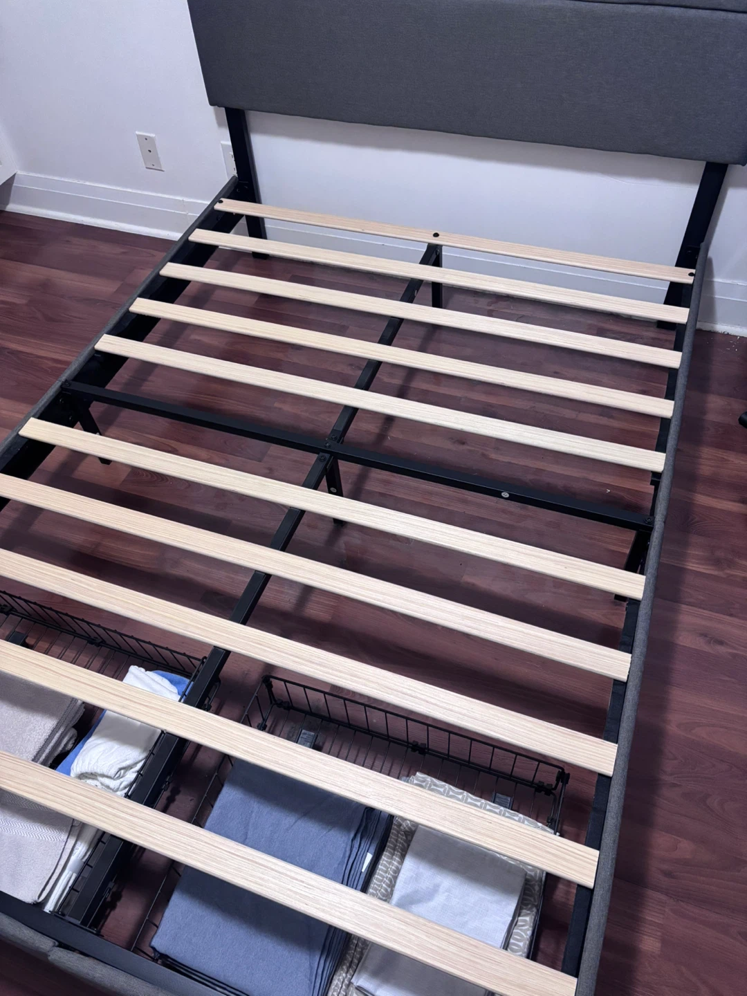 Upholstered Bed Frame with Storage