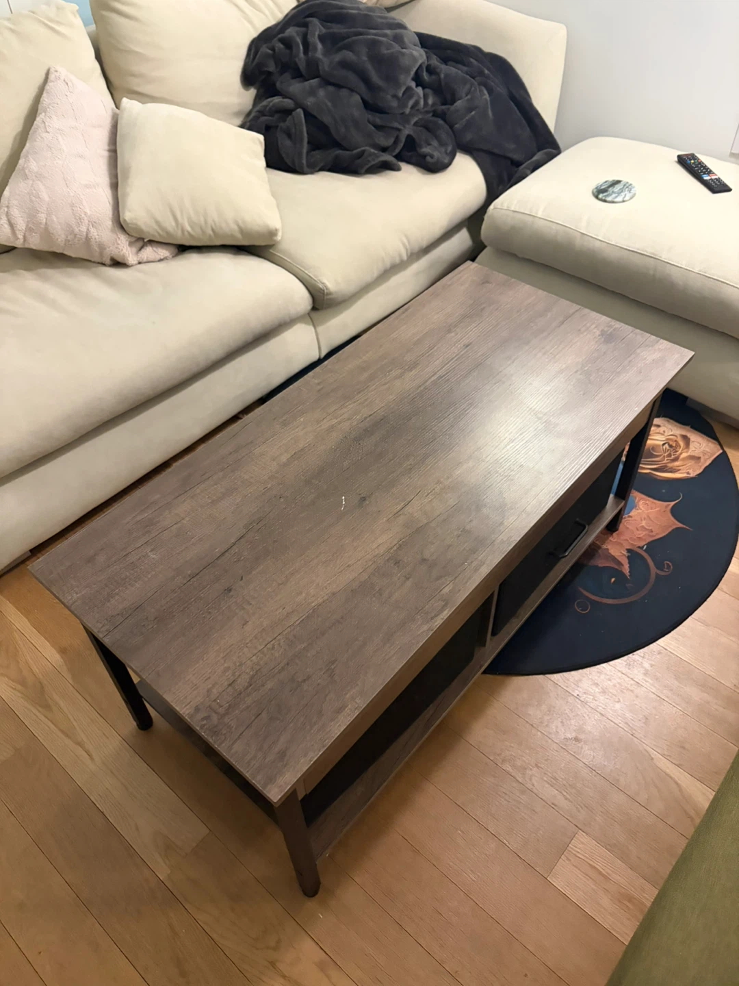 Lift Top Coffee Table - Brown Wood