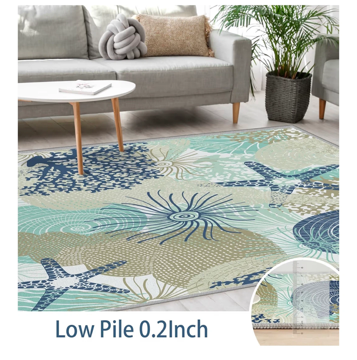 Coastal Style Area Rug - Sea Life Design - photo 5