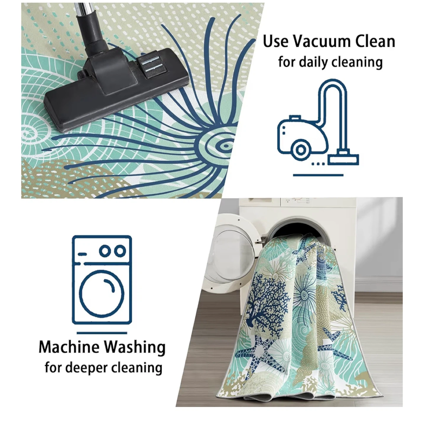 Coastal Style Area Rug - Sea Life Design - photo 2