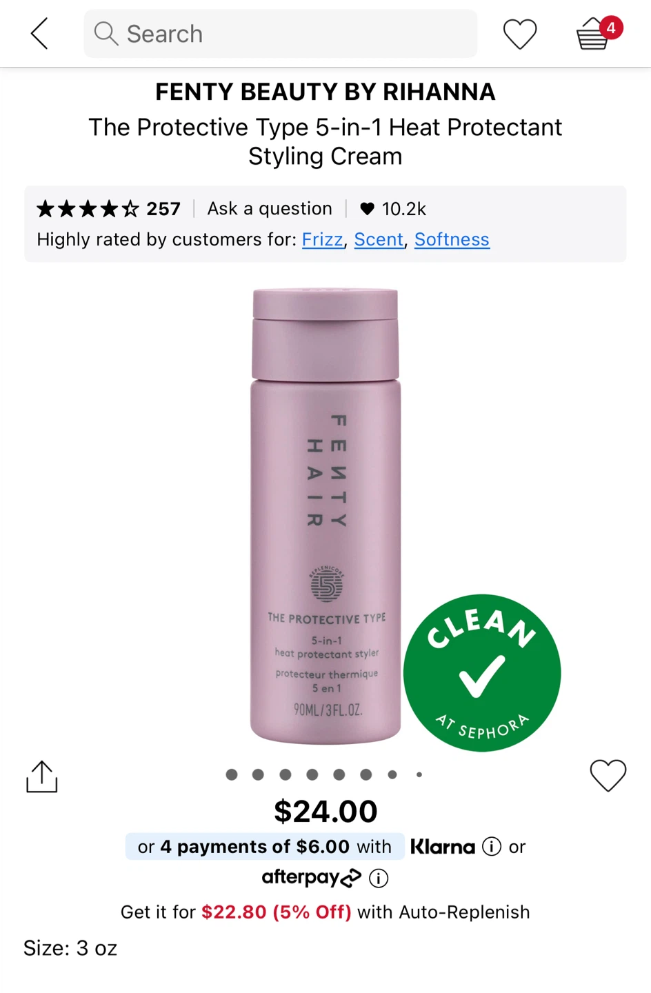 Fenty Hair The Protective Type Heat Protectant 3oz - photo 4