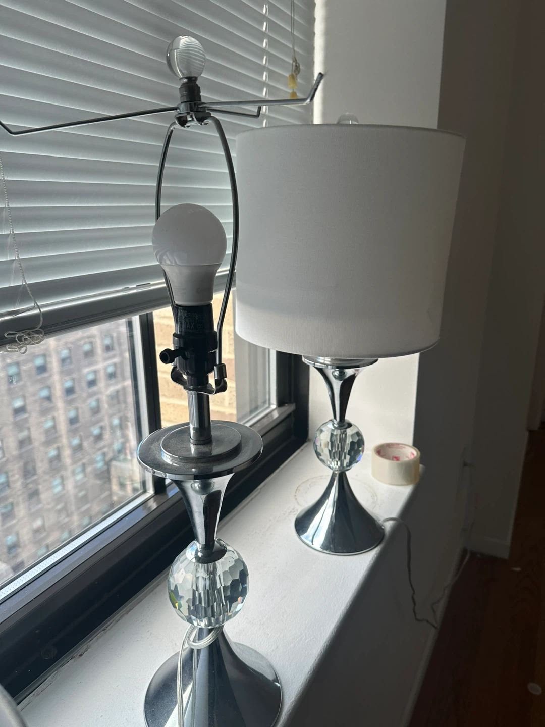 Crystal Accent Table Lamp - White Shade - photo 2