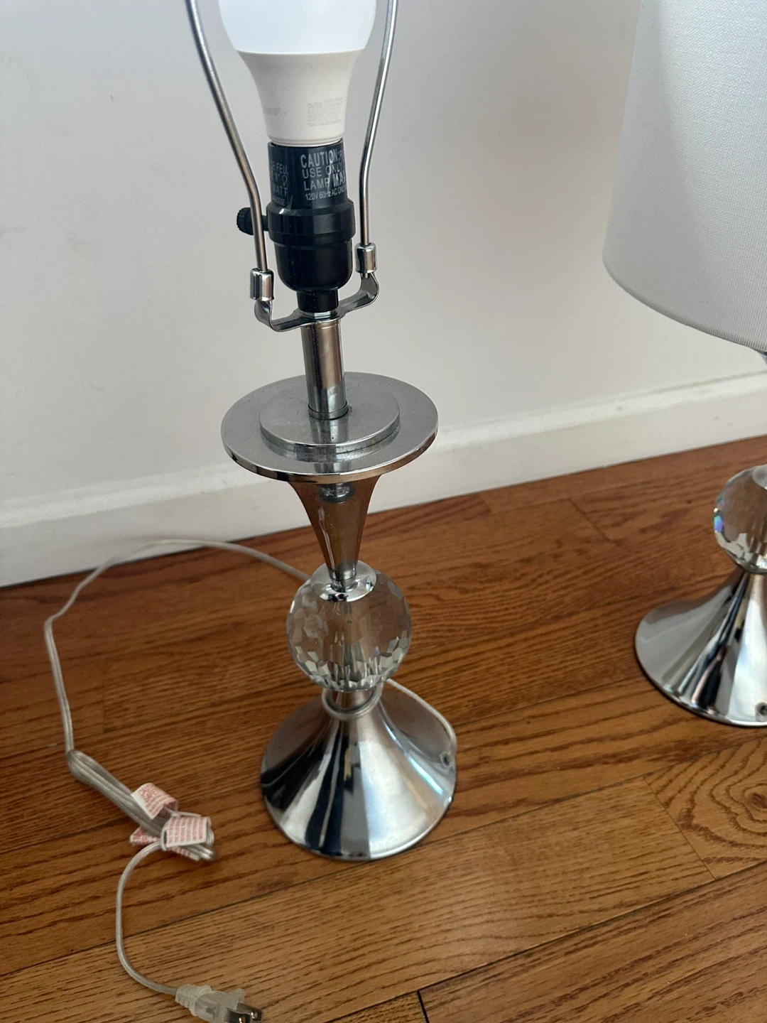 Crystal Accent Table Lamp - White Shade - photo 5