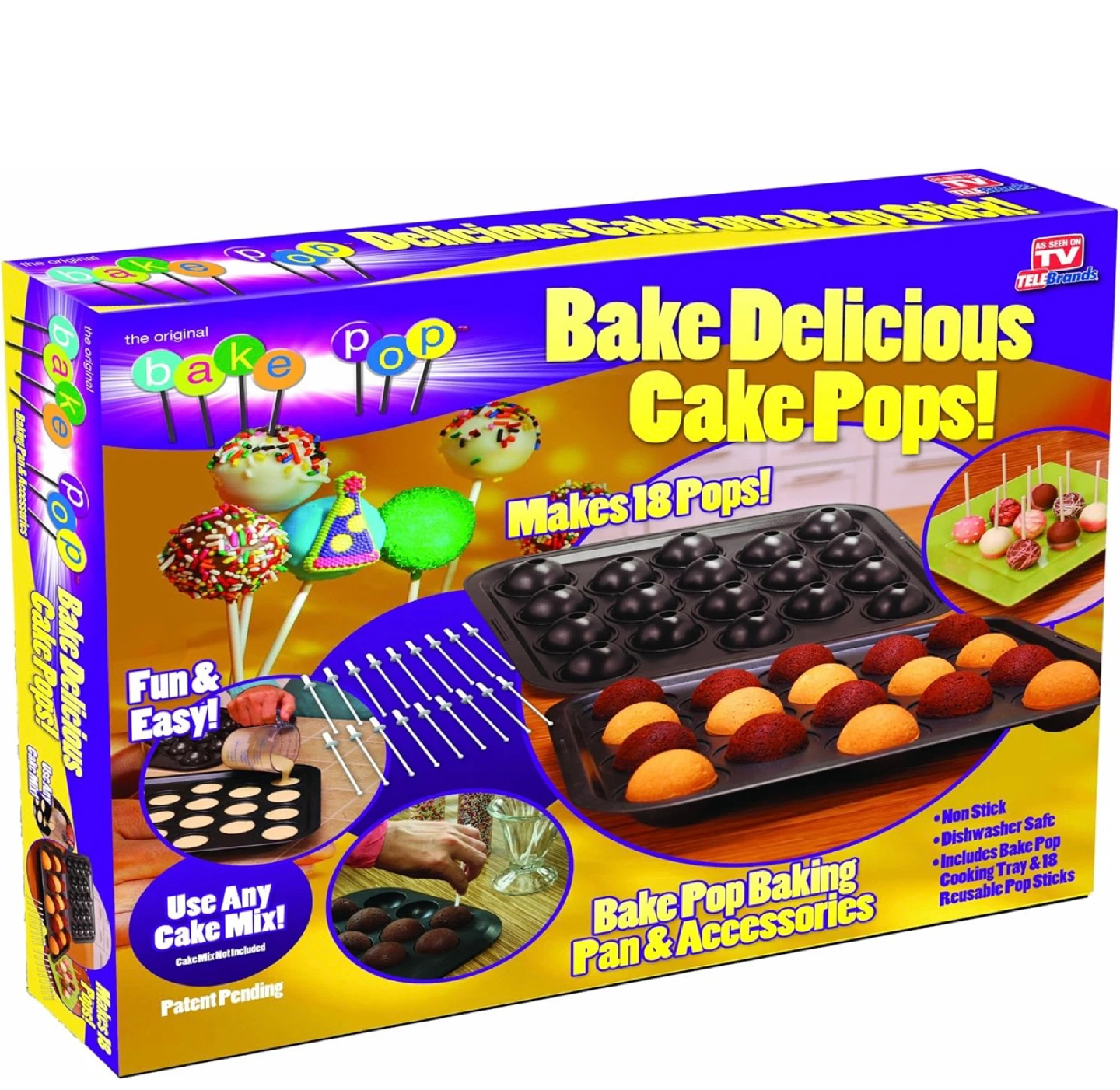 Bake Pop Baking Pan & Accessories - Makes 18 Pops!