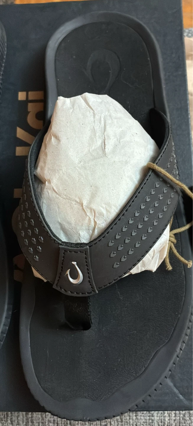 New OluKai Ulele Black Sandals - Men's Size 9 - photo 2