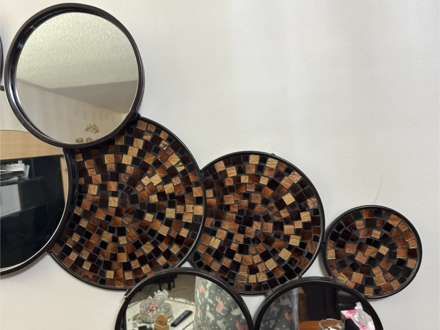 Mosaic Round Mirrors Wall Decor - photo 2