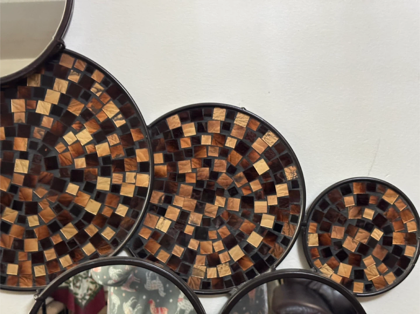 Mosaic Round Mirrors Wall Decor - photo 4