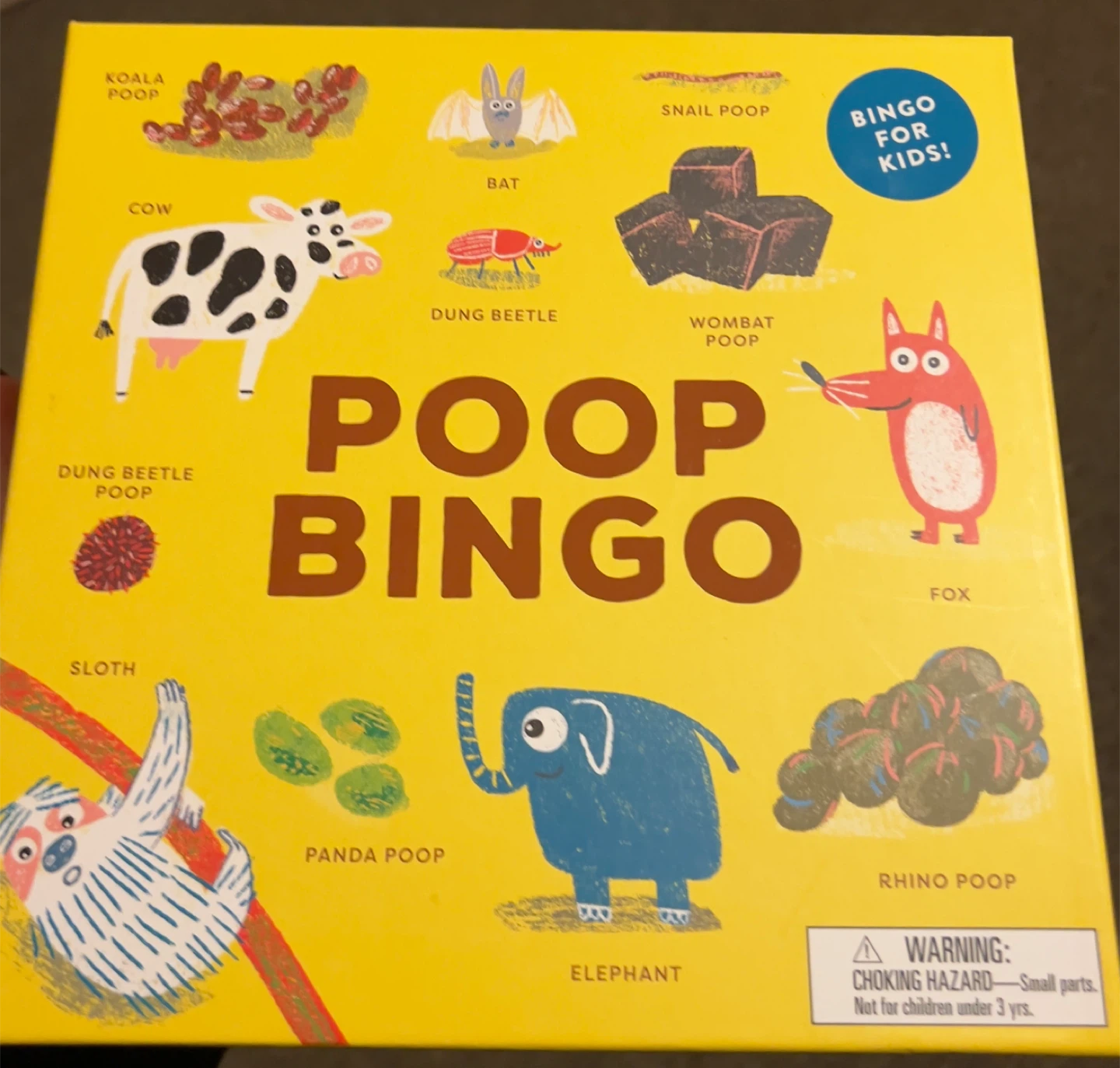 Poop Bingo Game for Kids