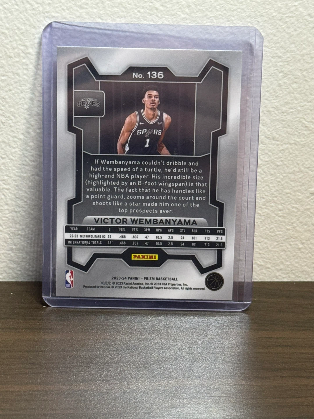 Victor Wembanyama Panini Prizm Basketball Card rookie card - photo 2