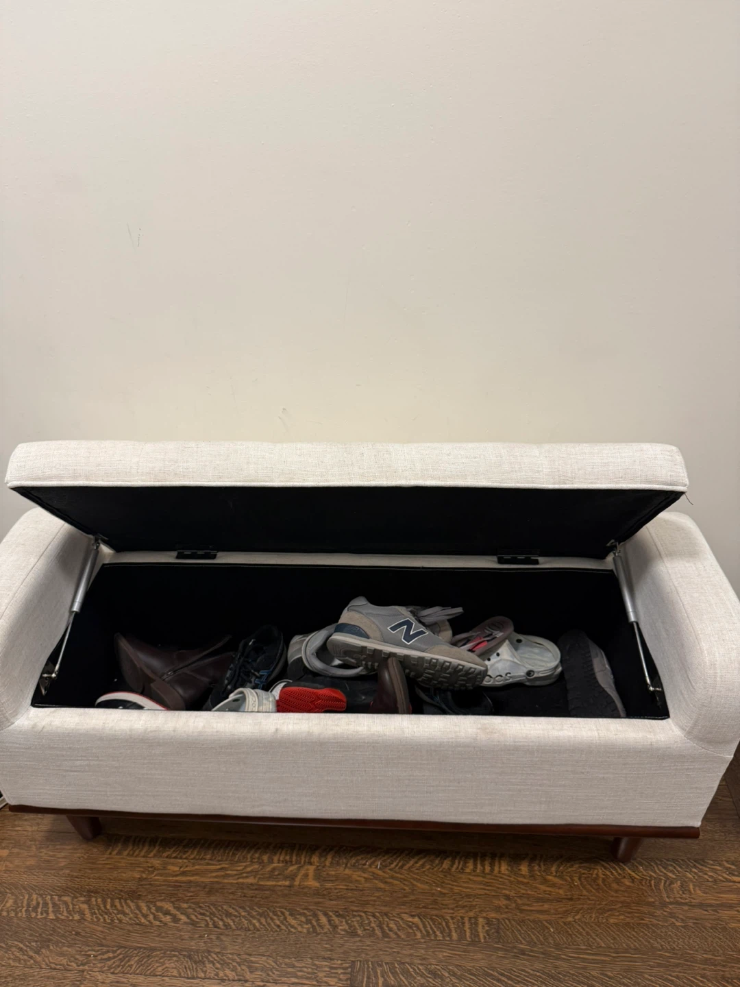 Storage Bench with Solid Wood Legs - photo 2