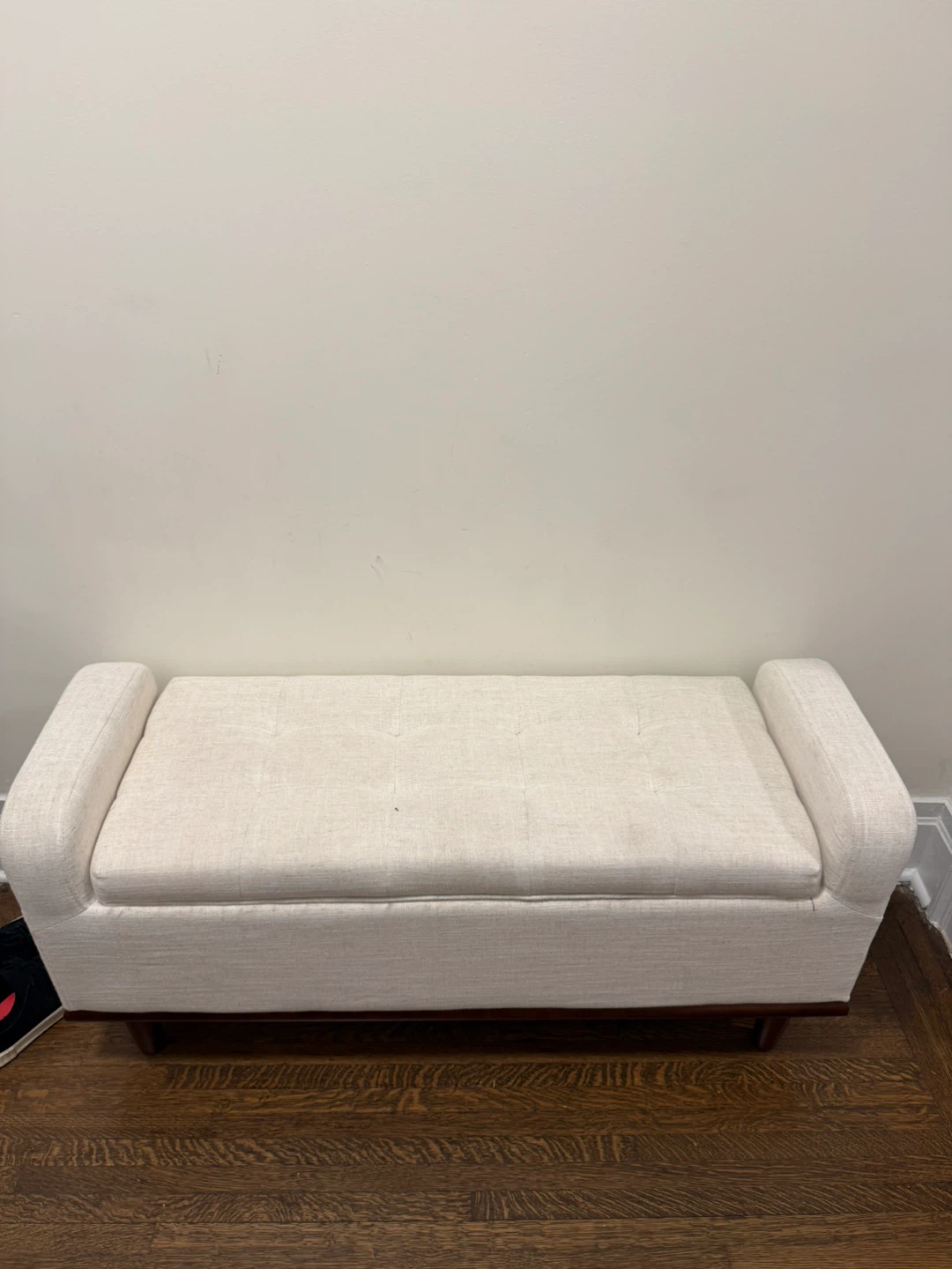 Storage Bench with Solid Wood Legs