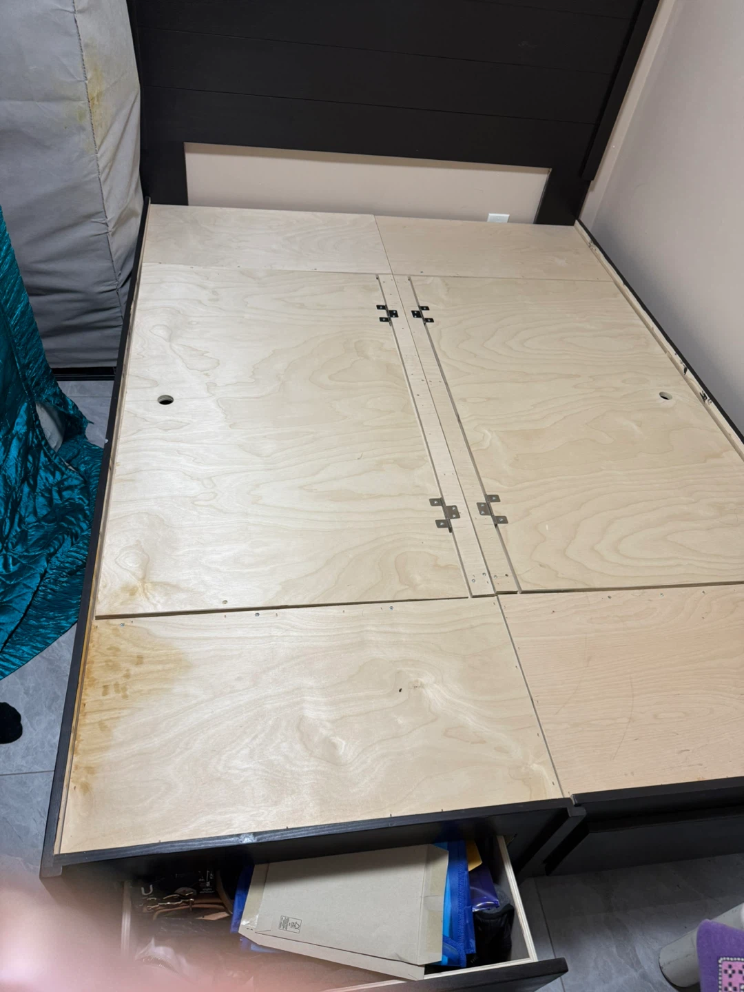 Bed frame with storage