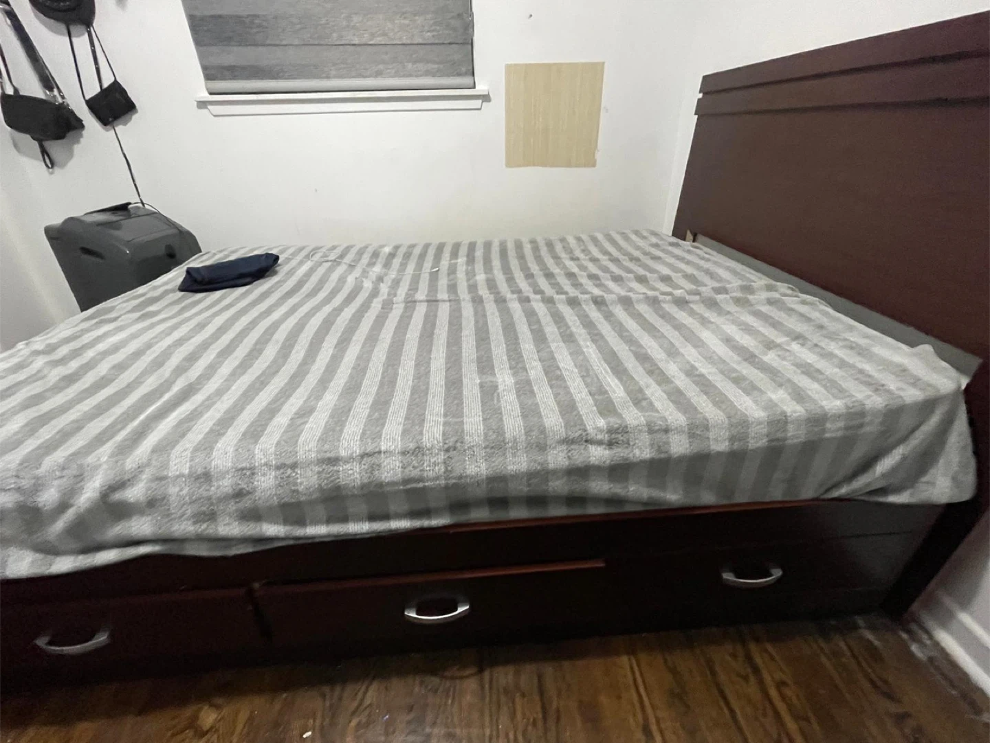 Queen Size Bed Frame with Storage Drawers