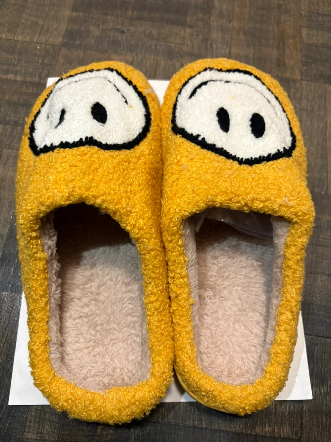 Yellow Cartoon Character Slippers