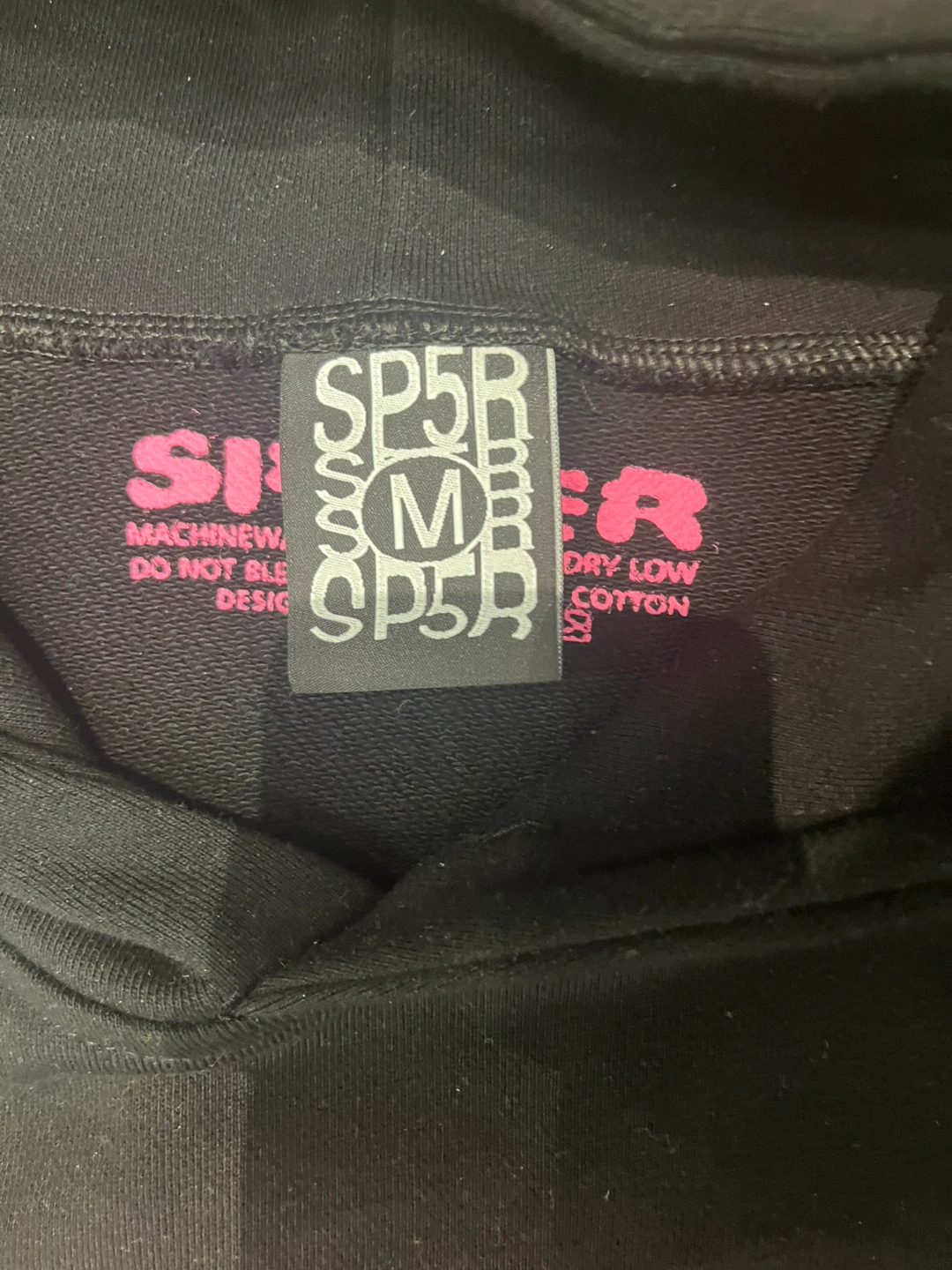 SP5DER Black Hoodie, Size M no trad - photo 3