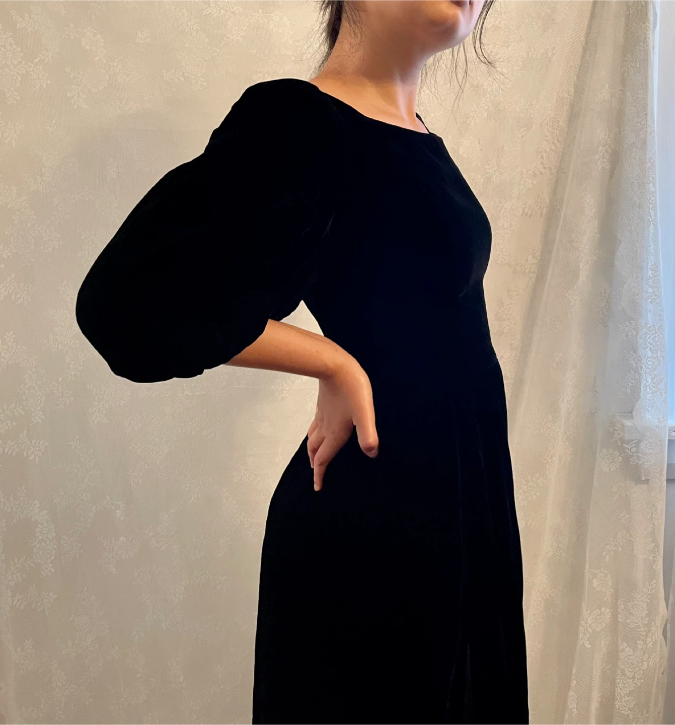 Oscar de la Renta Black Velvet Dress - photo 3