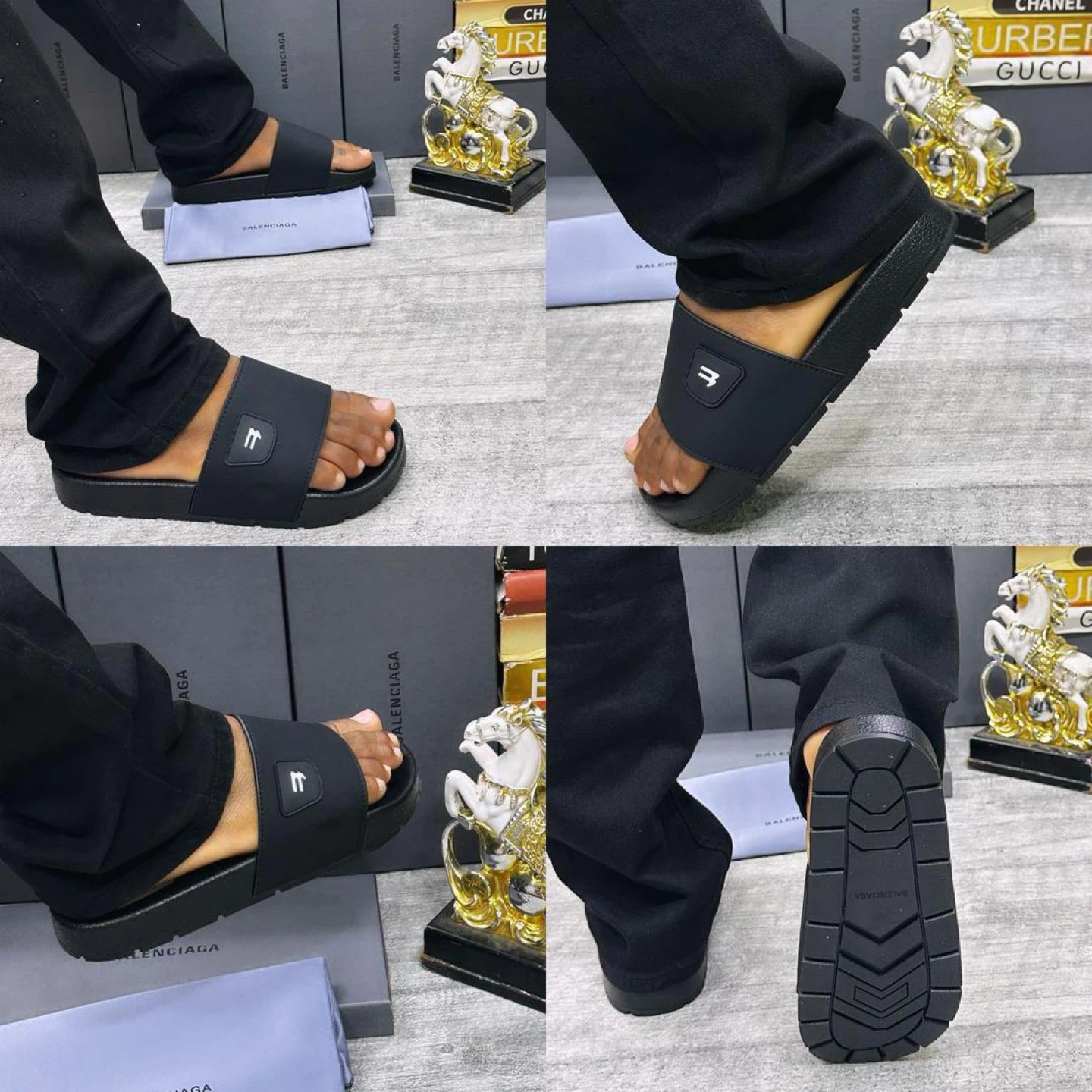 Balenciaga Black Slides - photo 2