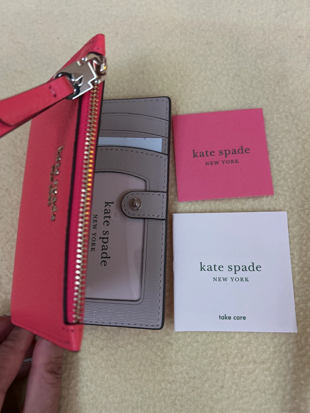 🥕 Kate Spade Peach Melba Small Slim Bifold Wallet - photo 4