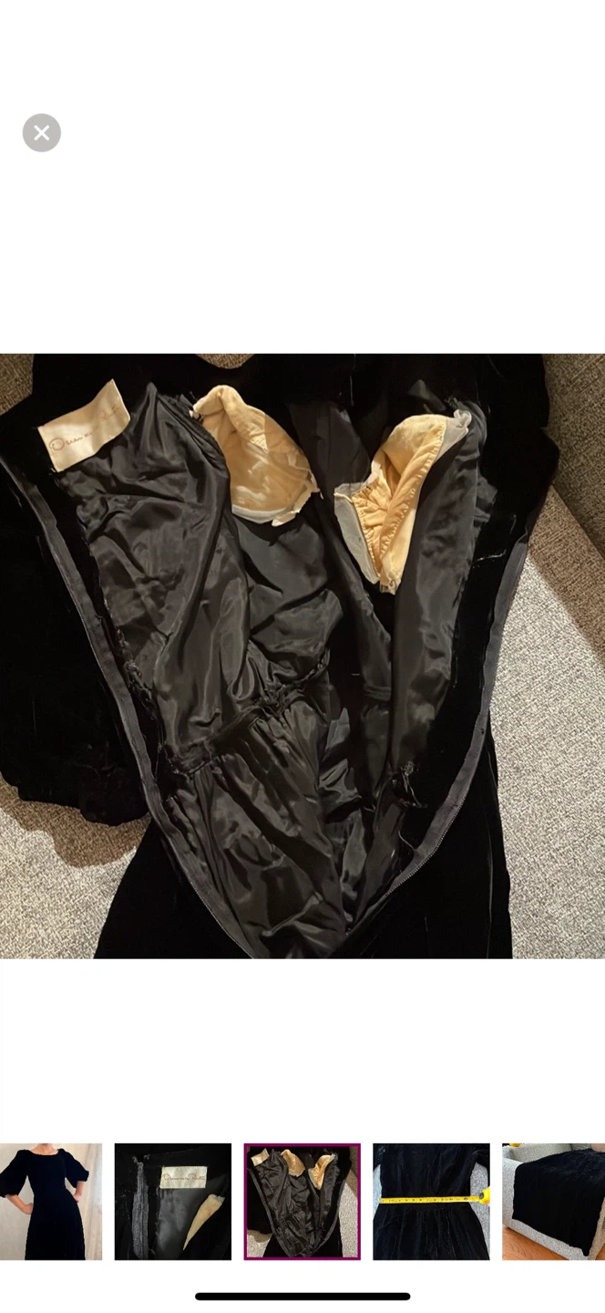 Oscar de la Renta Black Velvet Dress - photo 5