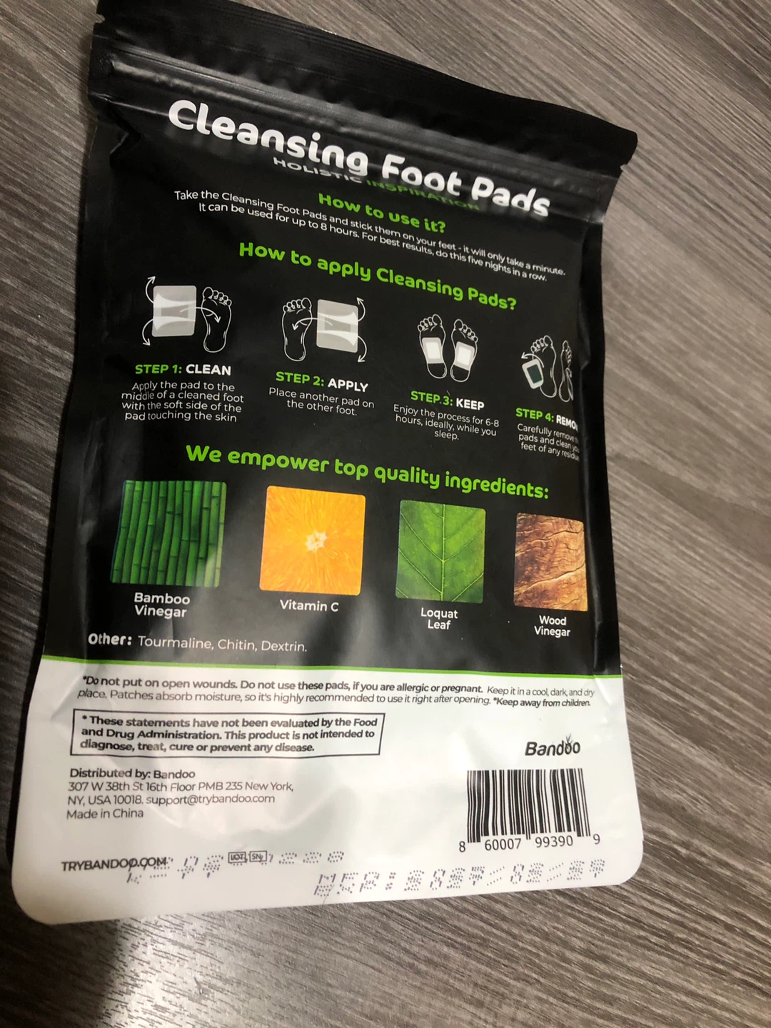 NEW-Bandoo Cleansing Foot Pads - 10 Pads - photo 4