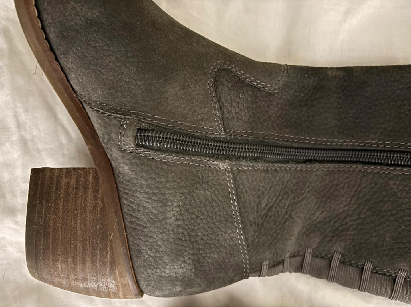 Lucky Brand Gray Leather Boots - Size 6 - photo 3