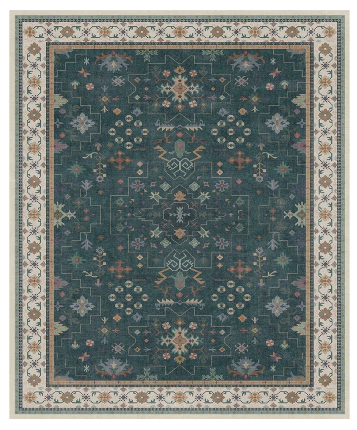 Green Area Rug - Machine Washable - photo 2