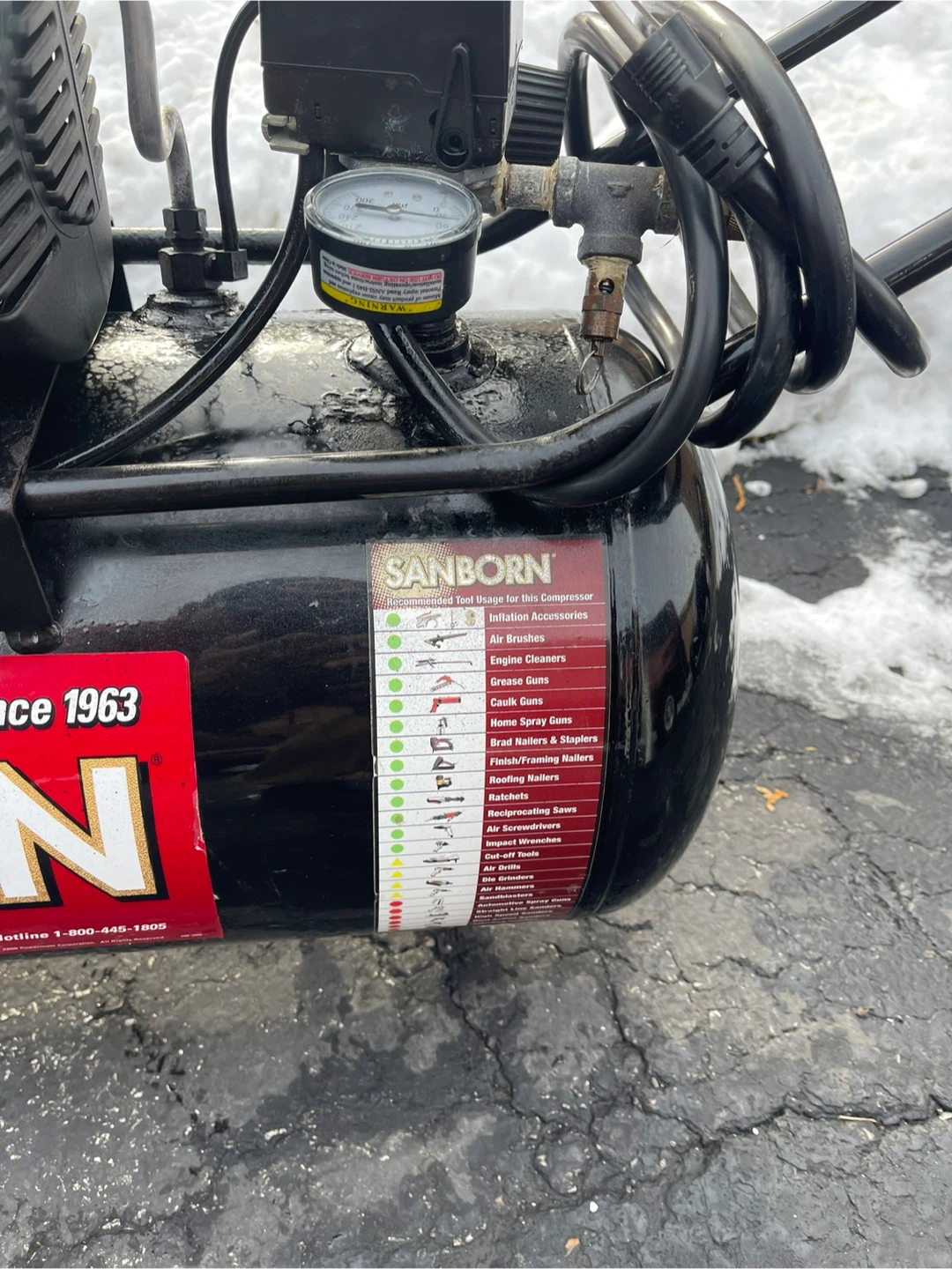 Sanborn 15 Gallon Air Compressor - photo 5