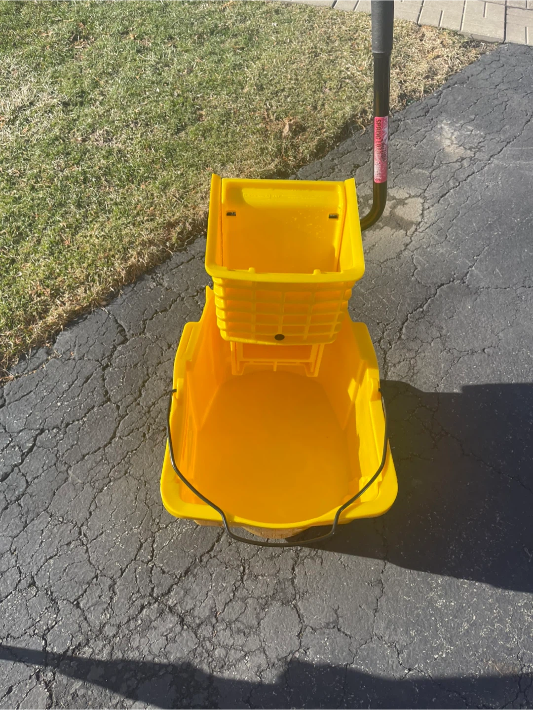 Yellow Mop Bucket with Wringer - photo 2