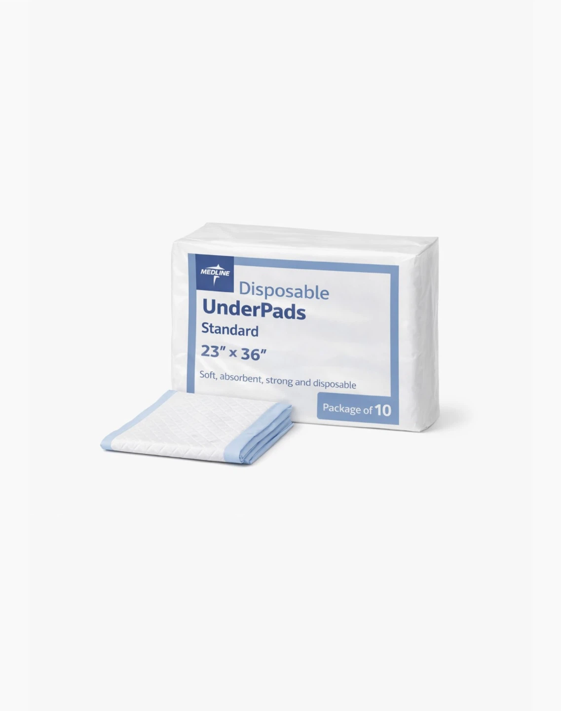 Medline Disposable Underpads Standard 23" x 36"