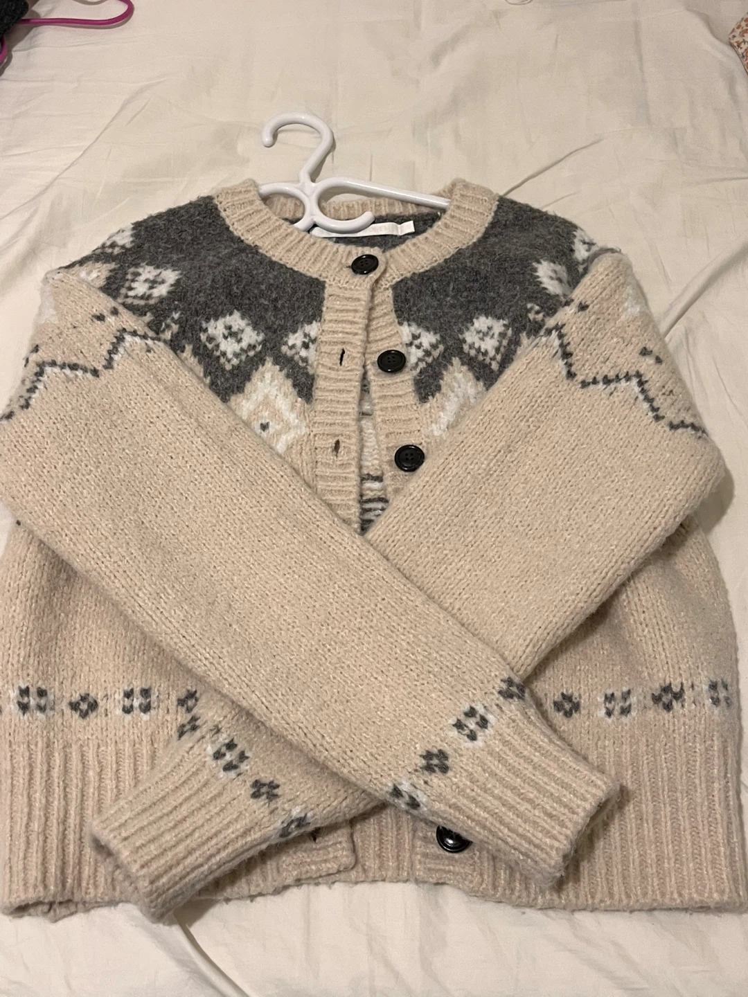 Patterned Knit Cardigan