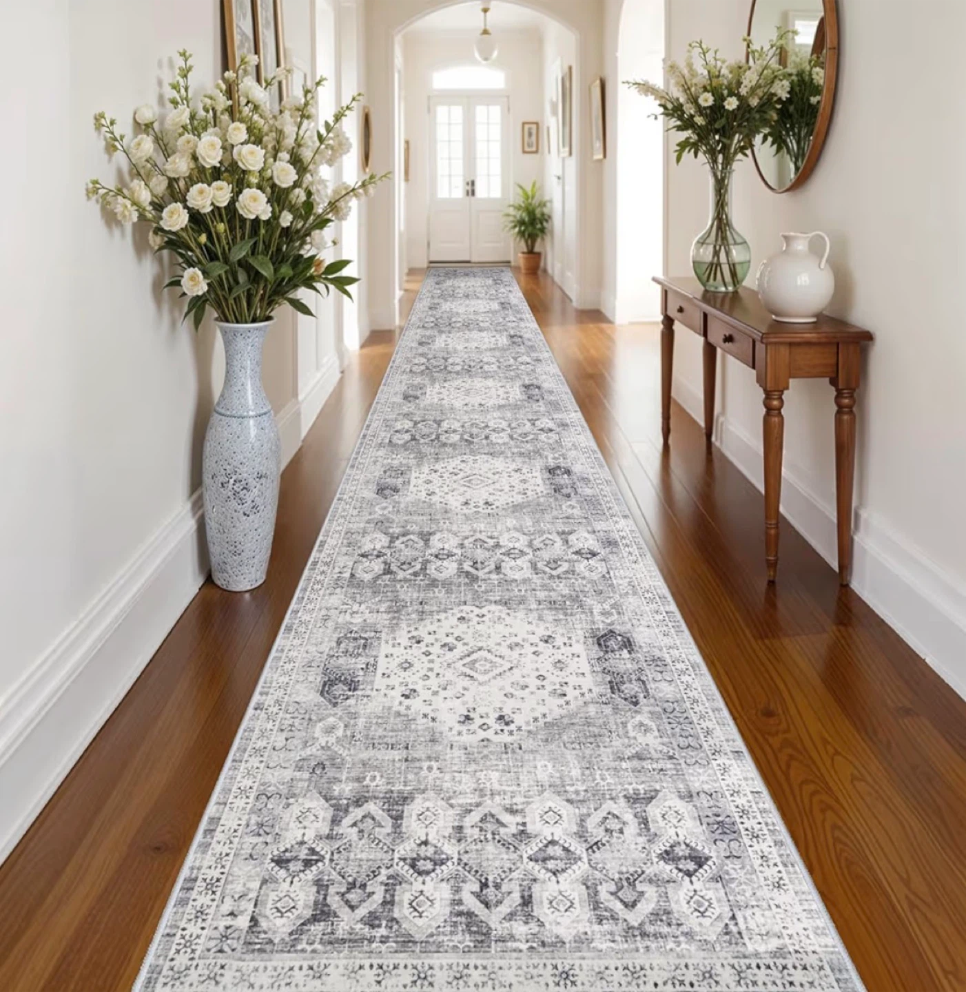 RUUGME 3x20 Washable Runner Rug - Grey