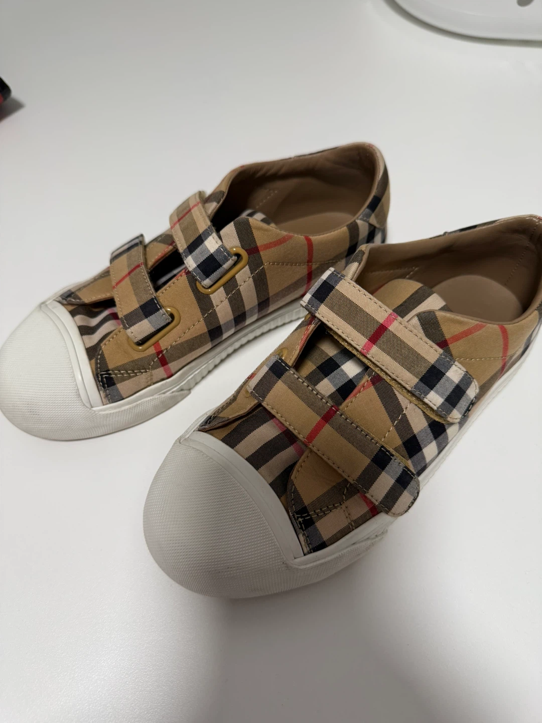 Burberry Kids Check Sneakers, Size 34 - photo 4