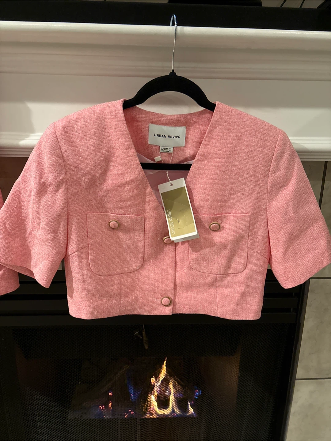 Urban Revivo Pink Skirt & Jacket Set - Size M - photo 3