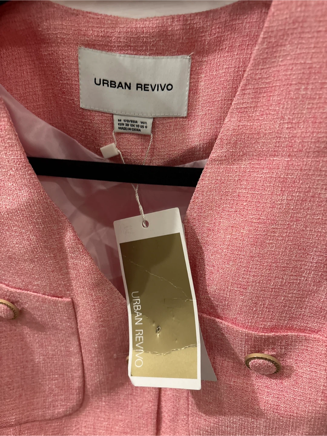 Urban Revivo Pink Skirt & Jacket Set - Size M - photo 4