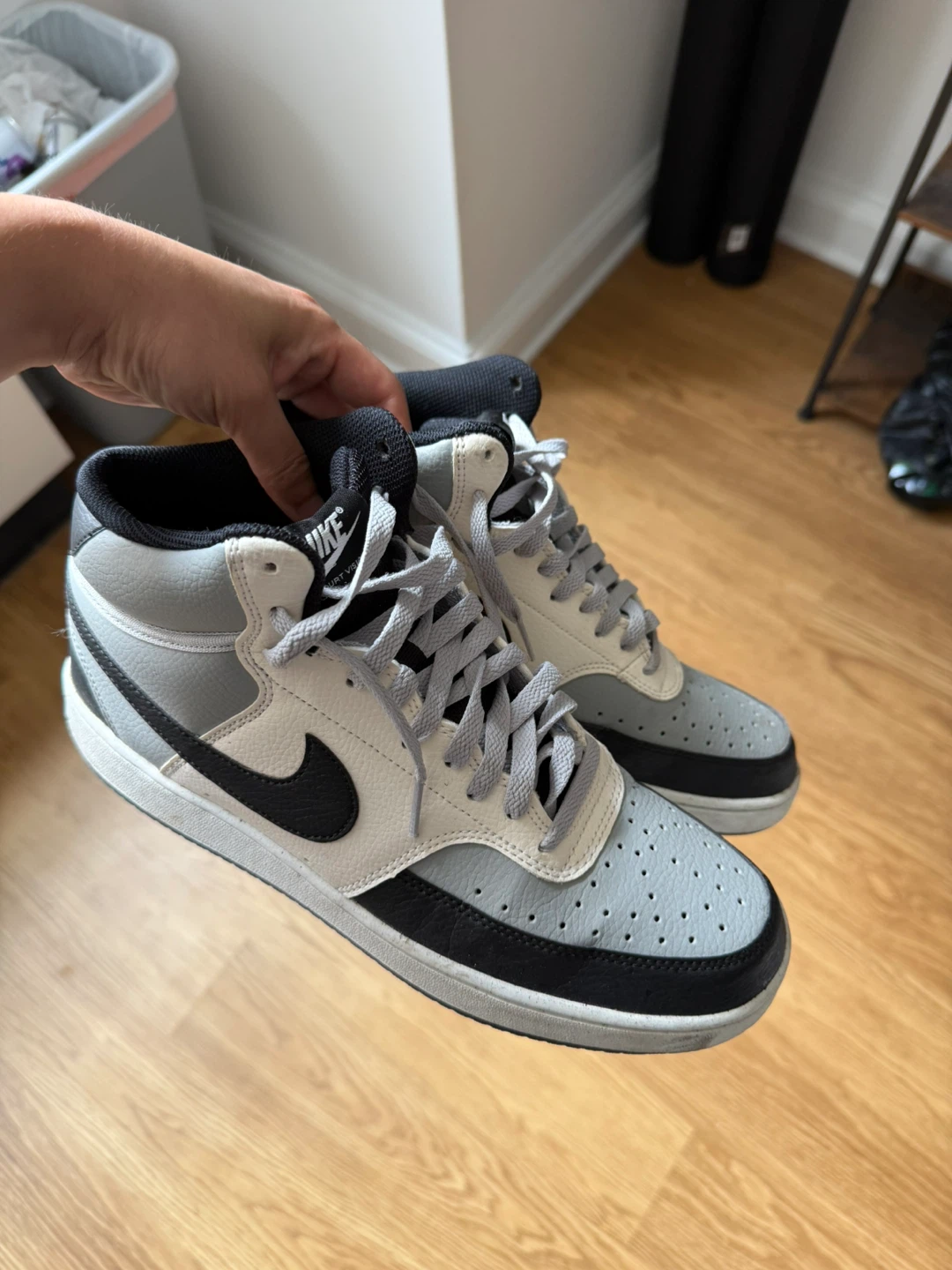Nike Court Vision Mid Sneakers - Gray/Black