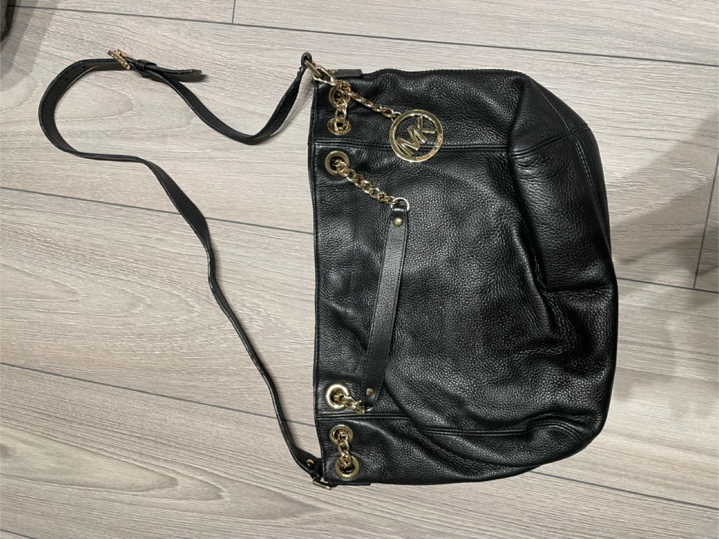 Michael Kors Black Leather Shoulder Bag