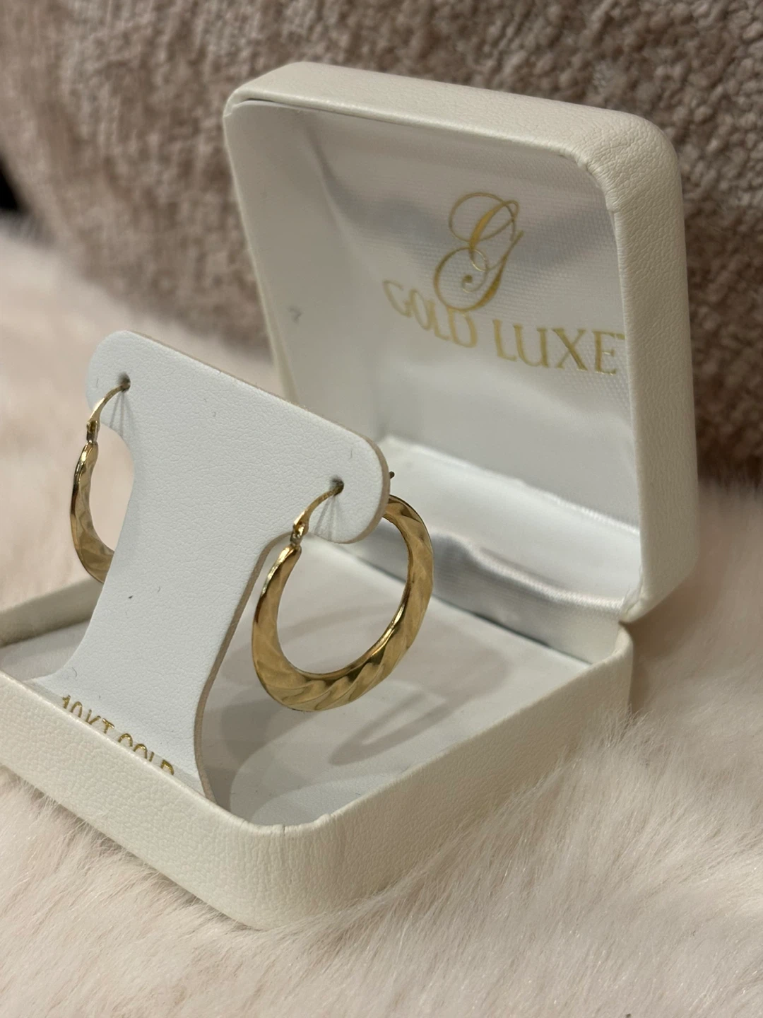 Gold Luxe 10KT Gold Hoop Earrings