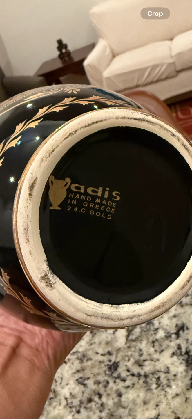 Decorative Greek vase - Hand Made in Greece 24C Gold Vase - photo 5