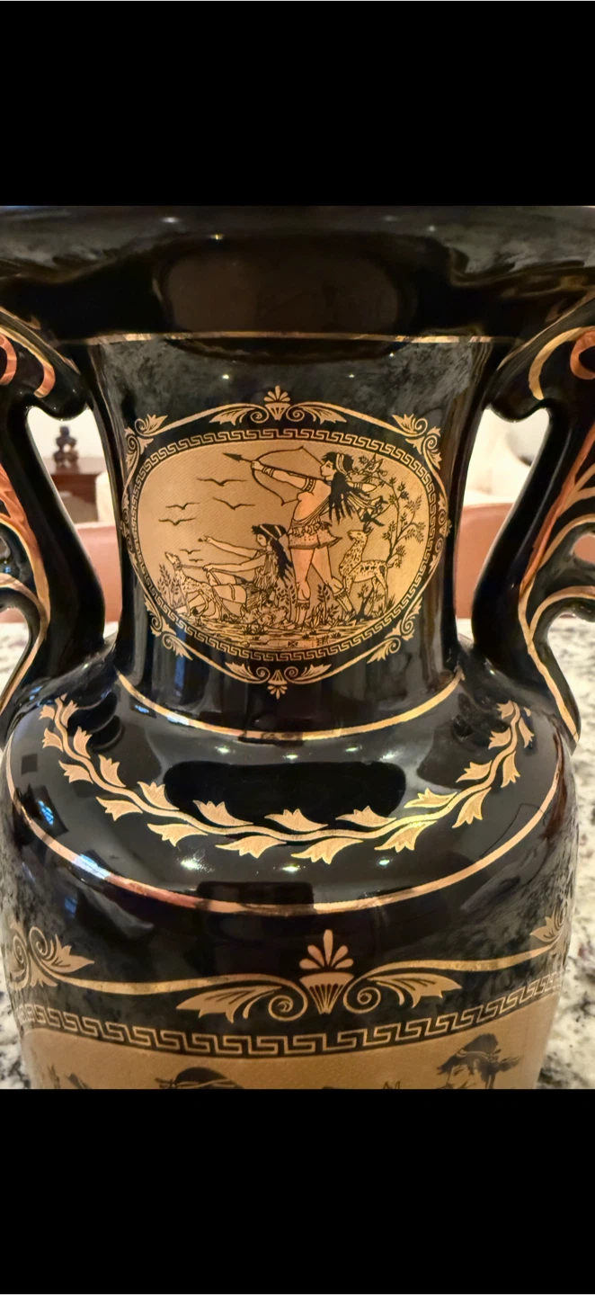 Decorative Greek vase - Hand Made in Greece 24C Gold Vase - photo 4