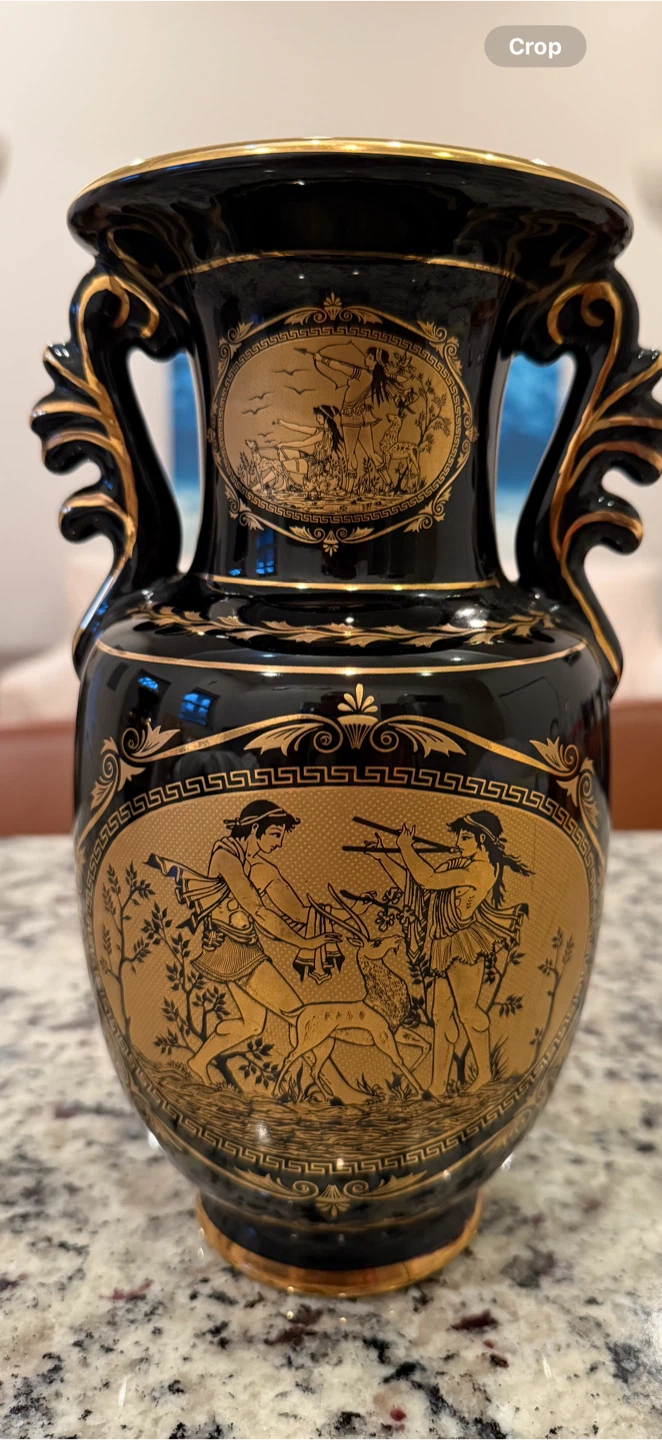 Decorative Greek vase - Hand Made in Greece 24C Gold Vase - photo 3