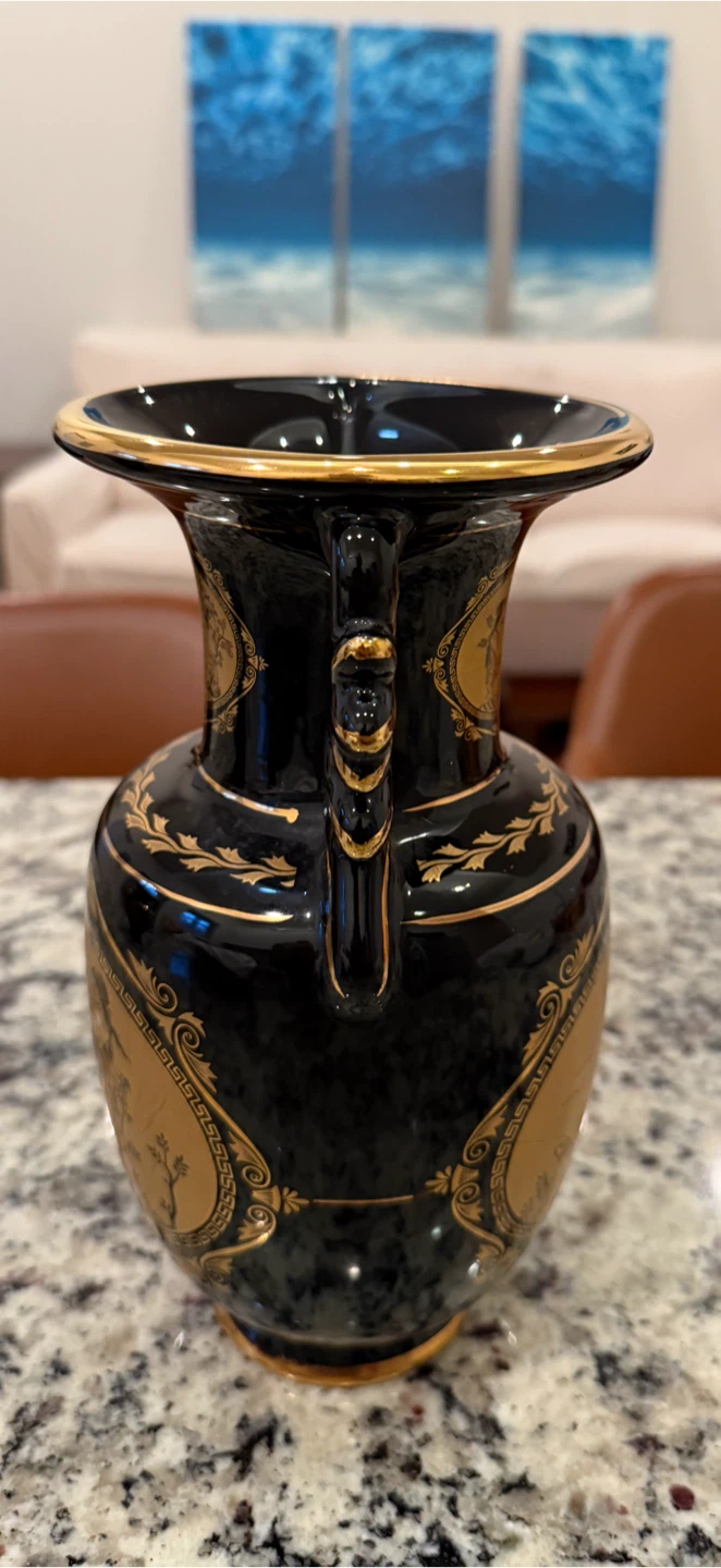 Decorative Greek vase - Hand Made in Greece 24C Gold Vase - photo 2