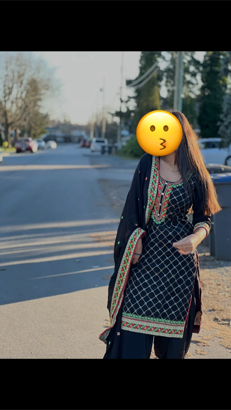 Black Embroidered Salwar Kameez Suit