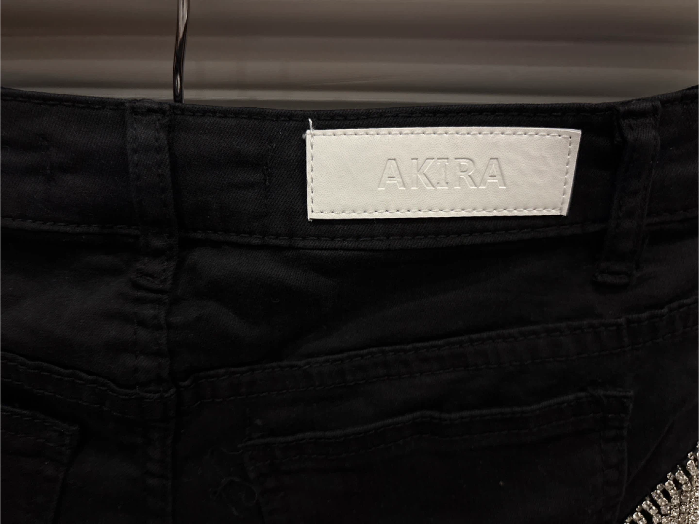 AKIRA Black Fringe Shorts - Size L - photo 4