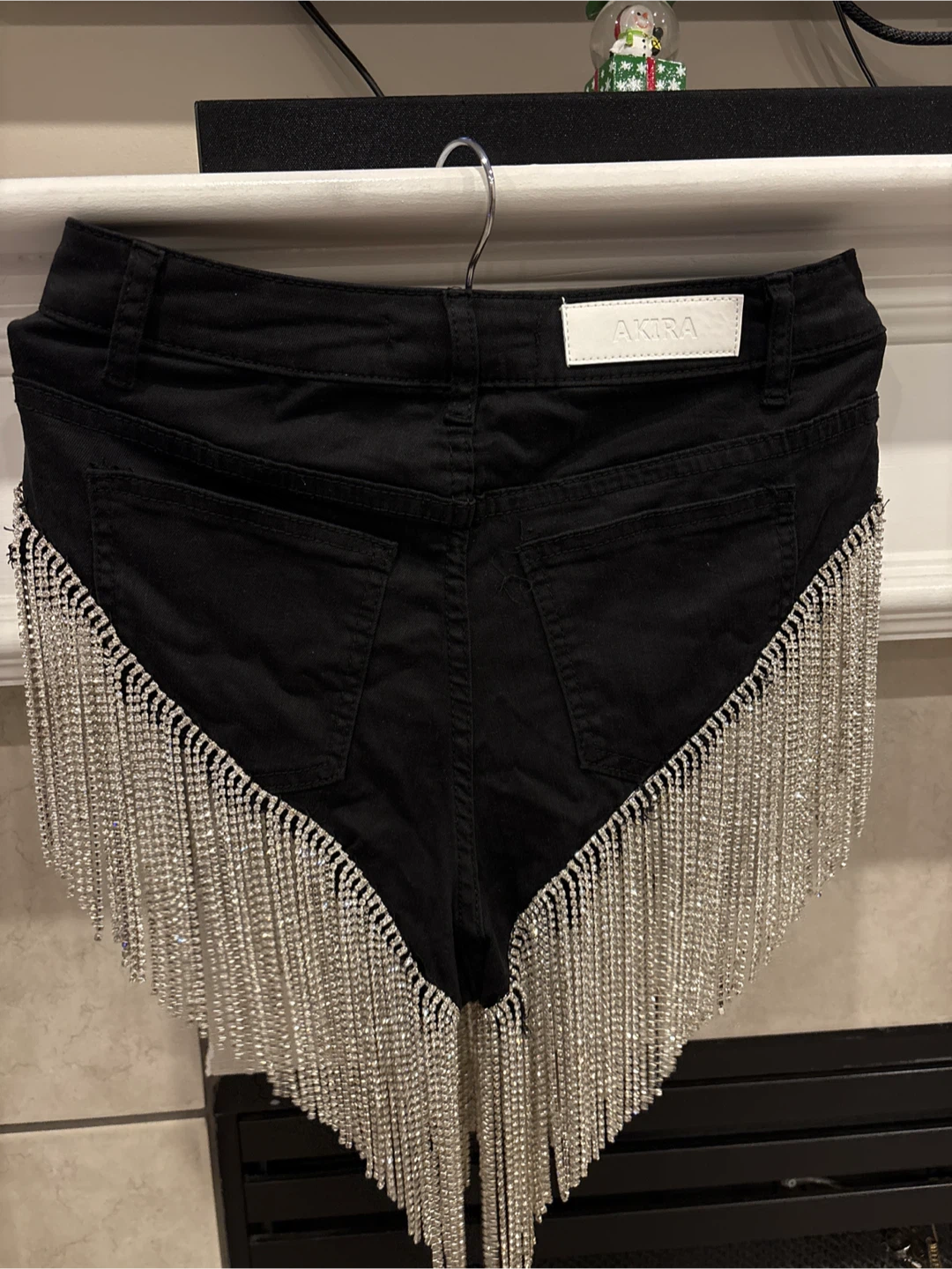 AKIRA Black Fringe Shorts - Size L - photo 3