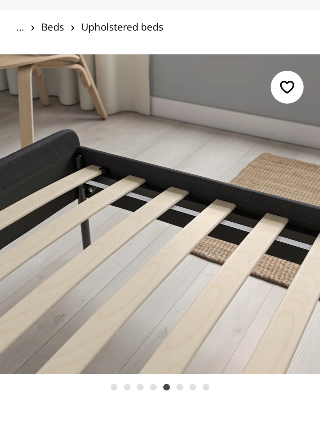 Dark grey full size bed frame - photo 3