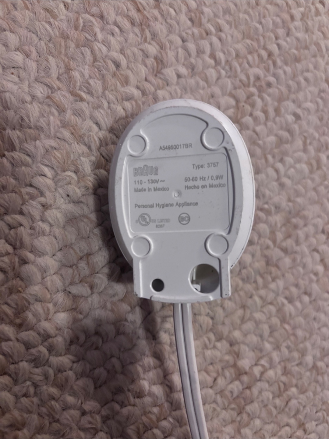 Braun Type 3757 Power Cord - photo 2