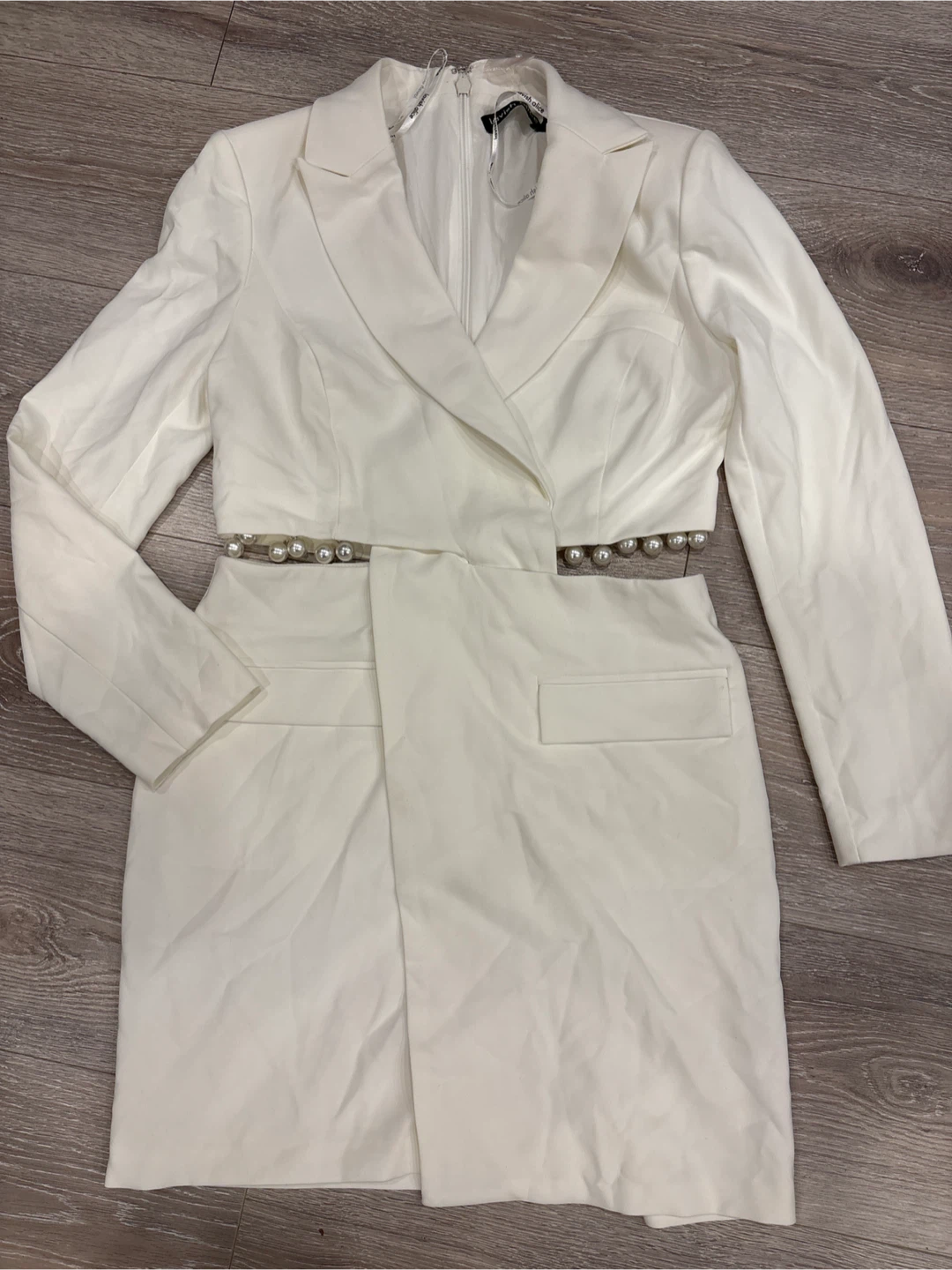 Lavish Alice White Blazer Dress - Size US 8 - photo 3