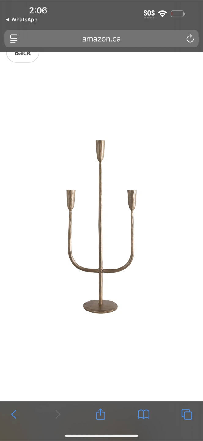 Beige Metal Candelabra - Holds 3 Candles my perfect thrift 🥕 - photo 2