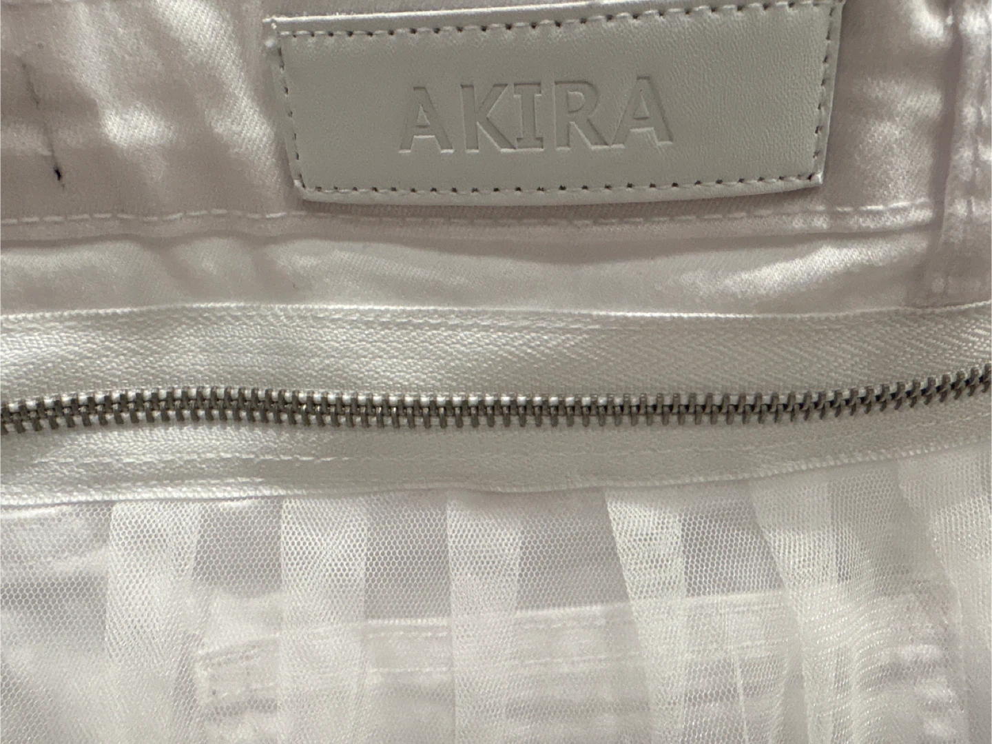 Akira White Denim & Tulle Shorts - photo 5